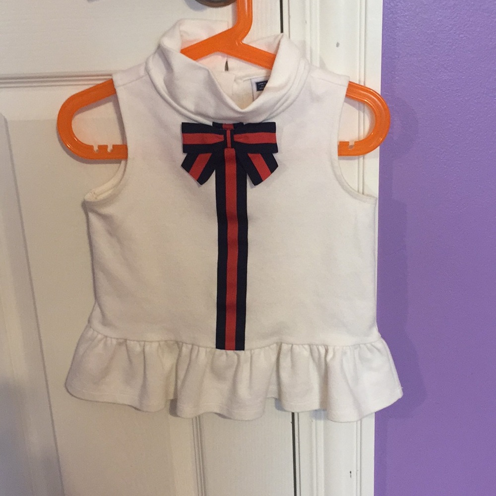 Girls White Janie and Jack tank top